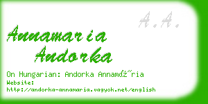 annamaria andorka business card